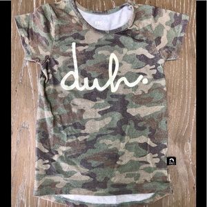 Rags camo “duh” T-shirt